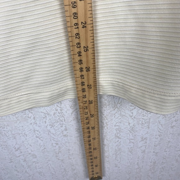 Tommy Bahama Womens Ivory Shadow Striped‎ Preppy Classic Polo Shirt Size XL - Picture 10 of 12